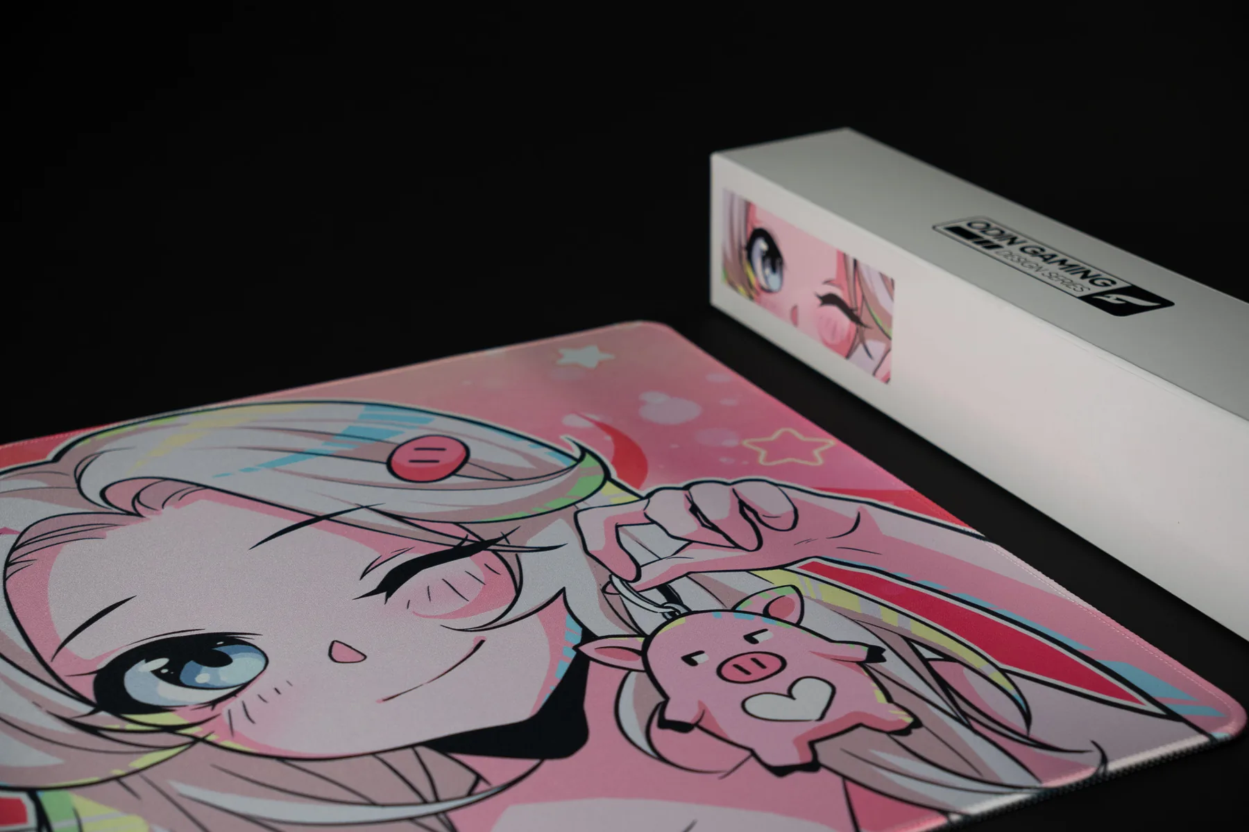 PiggyKiki collector extras — stickers, keycap, acrylic stand